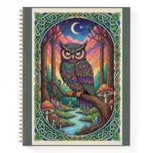 Twilight River Owl Zentangle Waldtagebuch