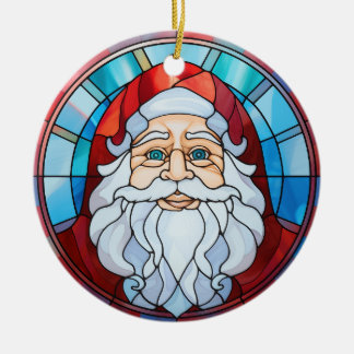 Twilight Santa Portrait Festes Glas Keramik Ornament