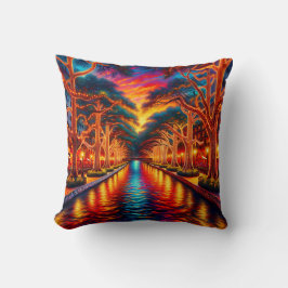 "Twilight Serenity: San Antonio Riverwalk" Kissen