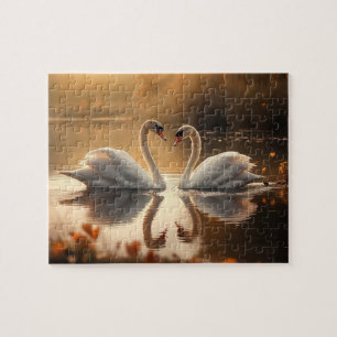 Twilight Serenity - Schwäne in Liebe Puzzle