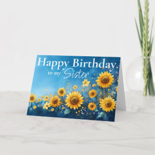 Twilight Sonnenblumenfeld Geburtstag geklappt Karte