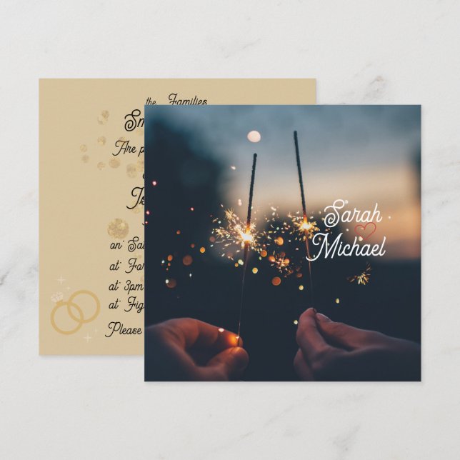 Twilight Spark Romance – Elegant Wedding Sparkler  (Vorne/Hinten)