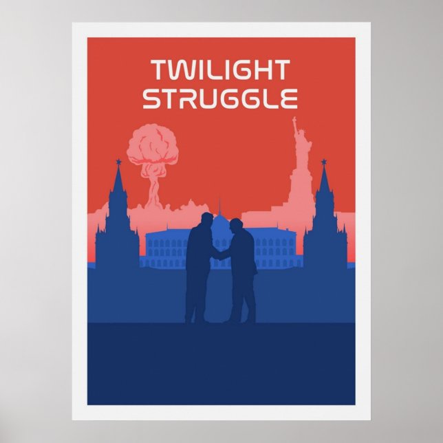 Twilight Struggle Board Spiel Minimalistisch Trave Poster (Vorne)