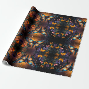 Twilight Symphony: Butterfly in einem kosmischen G Geschenkpapier