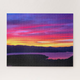 Twilight Symphony: Painted Sky über Newfound Lake Puzzle
