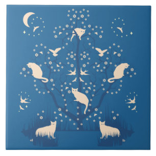 Twilight Tomcats-große Keramik-Fliese Fliese