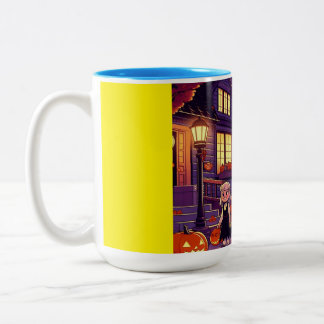 Twilight-Trick-oder-Treaters Zweifarbige Tasse