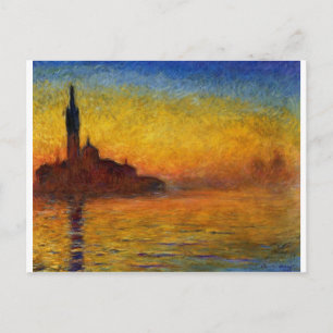 Twilight, Venedig von Claude Monet Postkarte