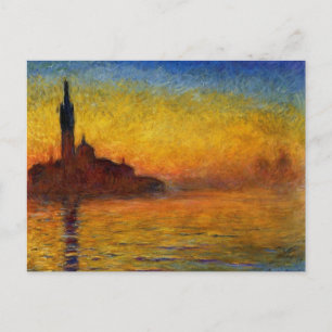Twilight, Venedig von Claude Monet Postkarte