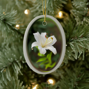 Twilight Weiße Lilie Keramik Ornament