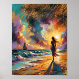 Twilight Whispers: Elegante an der Riviera Poster