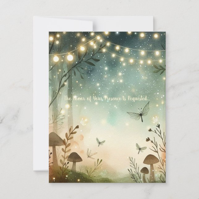 Twilight Whispers vom Wald Einladung (Vorderseite)