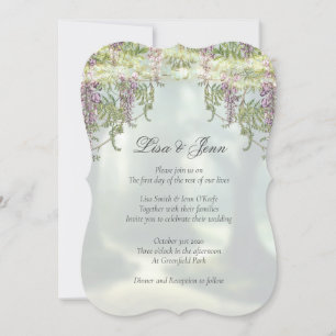 Twilight Wisteria Woodland Messe Hochzeit Einladung