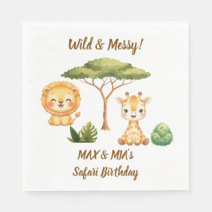 Twillinge Safari Geburtstagsservietten Wild & Ch Serviette