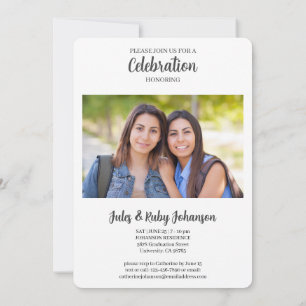 Twin Abschluss Class of 2022 Film Theme Foto Inv Einladung