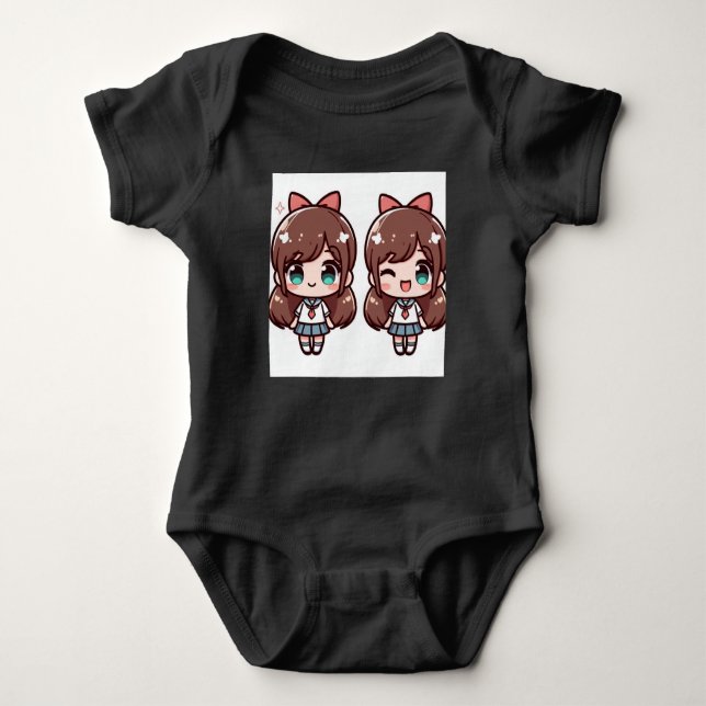 Twin Anime Cheer Baby Strampler (Vorderseite)