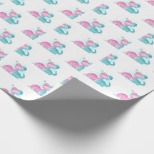 Twin Aqua und Pink Dinosaurier