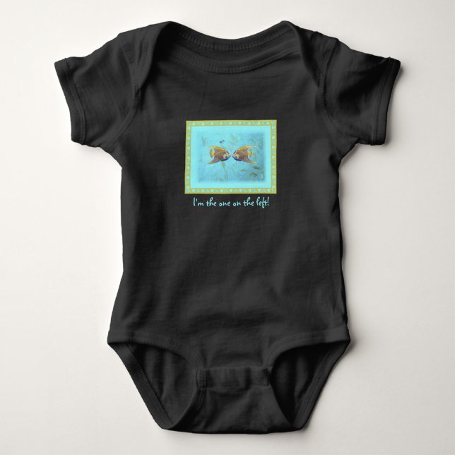 Twin Baby Angelfish Baby Bodysuit Strampler (Vorderseite)