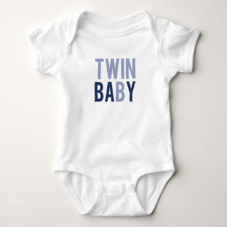 Twin Baby B Blue Baby Strampler