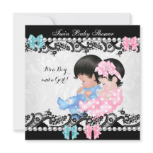 Twin Baby Dusche Niedlich Girl Pink Boy Blue