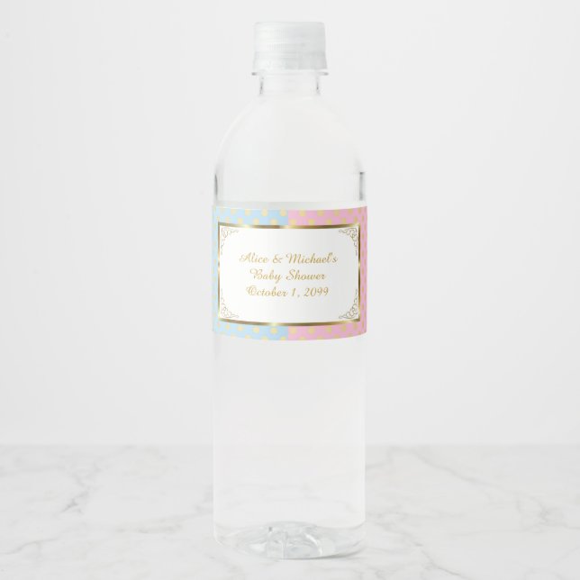 TWIN Baby Dusche, Wasserflaschen Labels2, Babydusc Wasserflaschenetikett (Vorderseite)