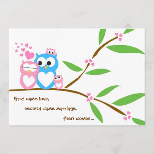 Twin Baby Girl Owl Babydusche Einladung