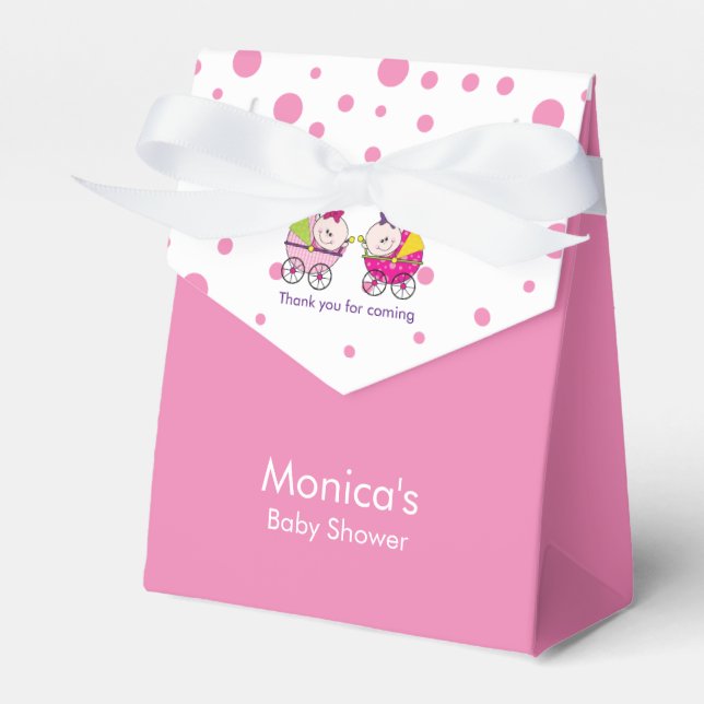 Twin Baby Girls Baby Showbox Geschenkschachtel (Vorderseite)