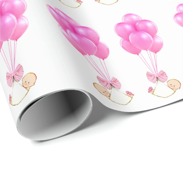 Twin Baby Girls Geschenkpapier (Rolleneckpunkt)