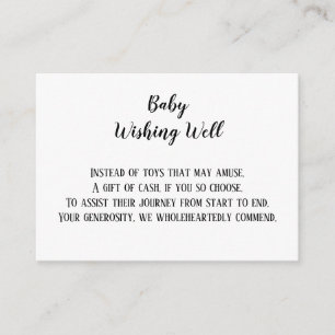 Twin Baby Wishing Well Baby Dusche Begleitkarte