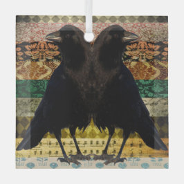 Twin Beaks Crows Ornament Aus Glas