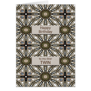Twin Birthday Abstrakt Mandala Design