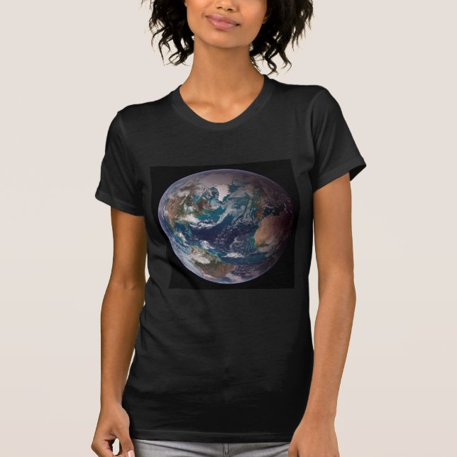 Twin Blue Marbles - West - Planet Earth Black T-Shirt (Vorderseite)