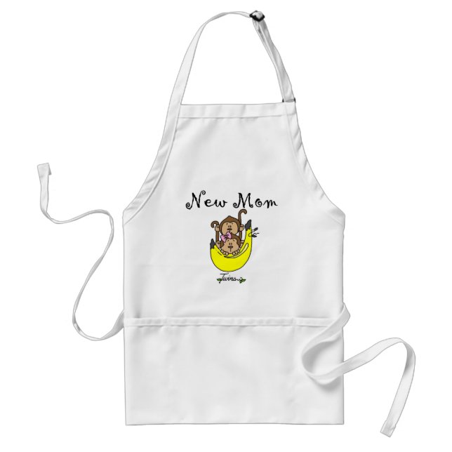 Twin Boy and Girl Junge Mutter Tshirts Schürze (Vorne)