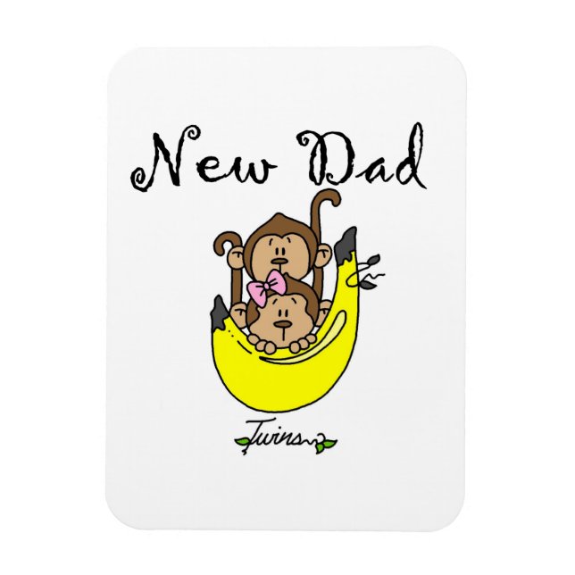 Twin Boy and Girl New Dad Geschenke Magnet (Vertikal)