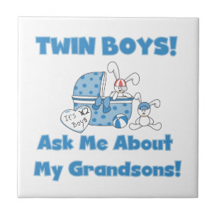 Twin Boy Grandsons Geschenke Fliese