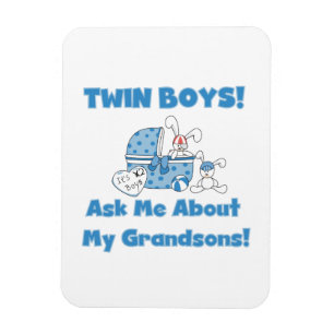 Twin Boy Grandsons Geschenke Magnet