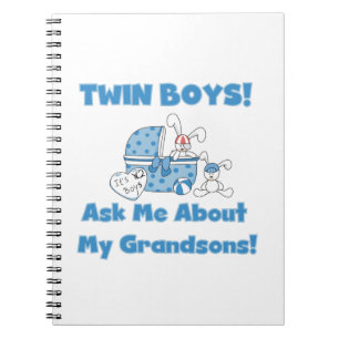 Twin Boy Grandsons Geschenke Notizblock