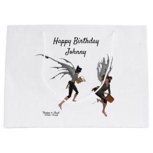 Twin Boy Rain Fee Geschenktasche Große Geschenktüte