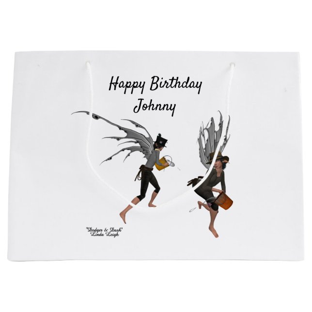 Twin Boy Rain Fee Geschenktasche Große Geschenktüte (Vorderseite)