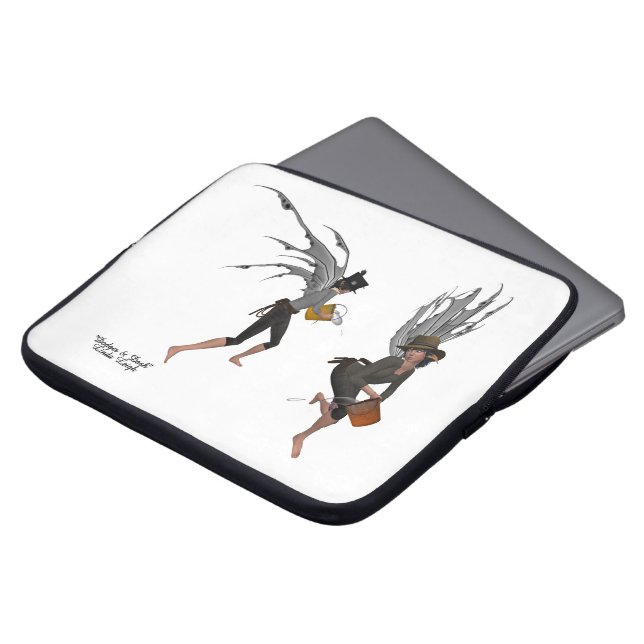 Twin Boy Rain Fee Laptop Sleeve (Vorne Oben)