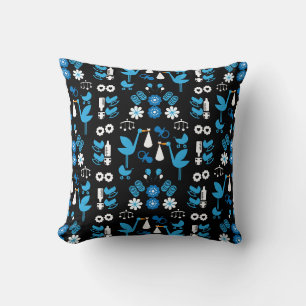Twin Boy Stalk Delivery Blue Kissen