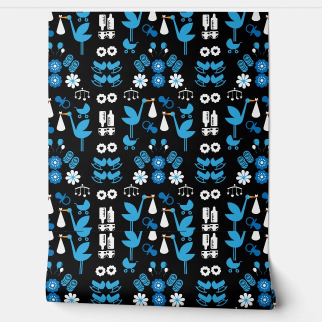 Twin Boy Stalk Delivery Blue Tapete (Abrollen)