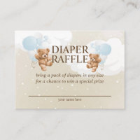 Twin Boy Teddy Bear Diaper Raffekarte