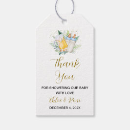 Twin Boys Baby Dusche Danke Tag Geschenkanhänger