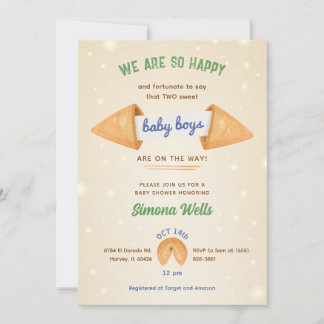 Twin Boys Baby Shower Sprinkle Kleiner Gentleman Einladung