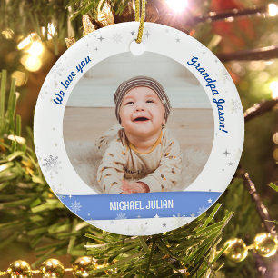 Twin Boys Fotos Opa Niedlich First Christmas Baby Keramik Ornament