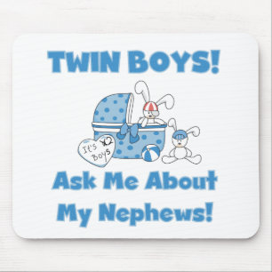 Twin Boys Fragte über meinen Nephew Mousepad