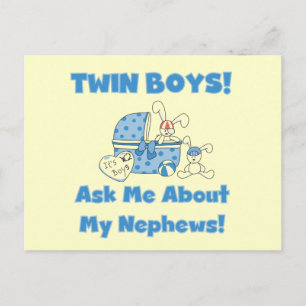 Twin Boys Fragte über meinen Nephew Postkarte