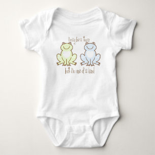 Twin Boys Frog Baby Strampler