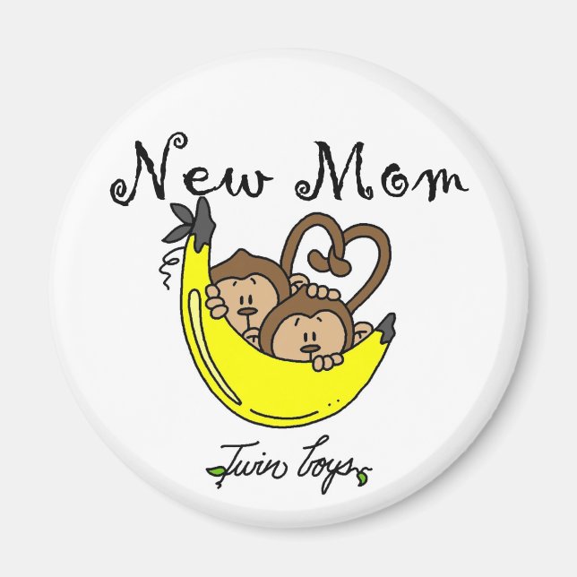 Twin Boys Junge Mutter Tshirts und Geschenke Magnet (Vorne)